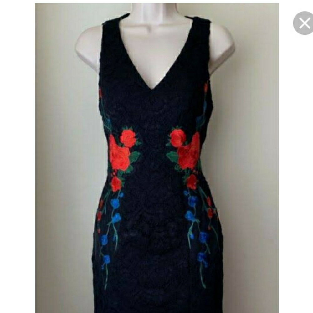 Nicole Miller NY Embroidered Sheath Dress